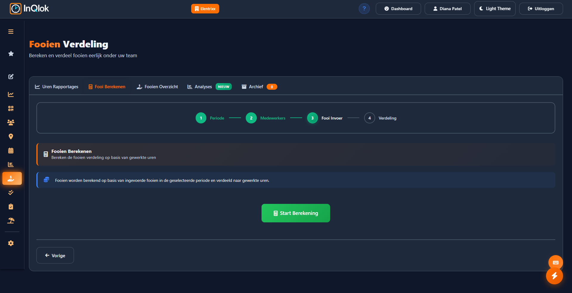 Fooien-wizard (donker thema)