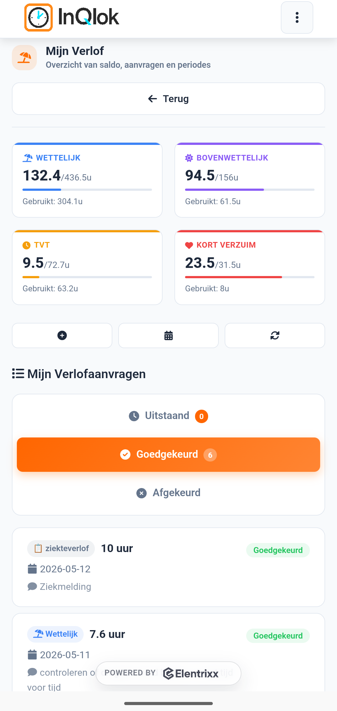 Verlof aanvragen met saldo-overzicht in de medewerkers-app